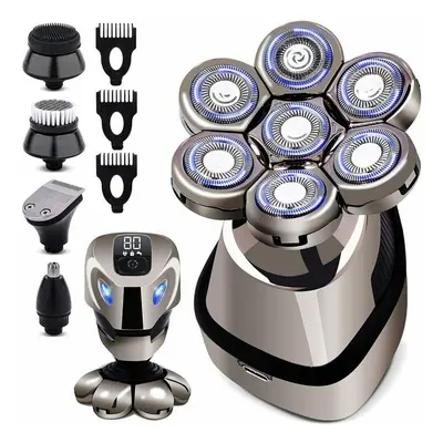 Cordless Electric Shaver, Heads Men Razor Wet Dry Rotary Shaver USB