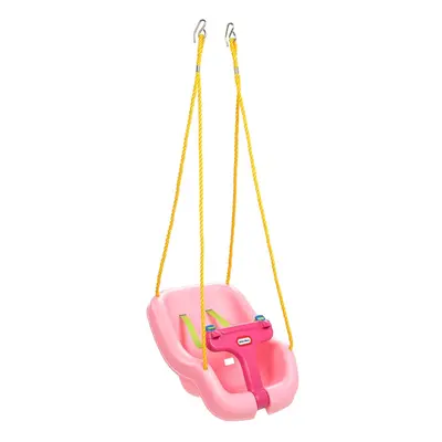 Little Tikes Snug 'n Secure Pink Swing with Adjustable Straps 2-in-1 for Baby and Toddlers Ages 