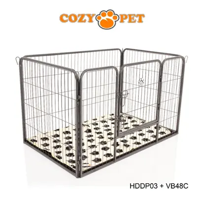 Playpen Heavy Duty Cozy Pet Puppy Run Crate Pen 75.5cm High Dog Cage HDDP03