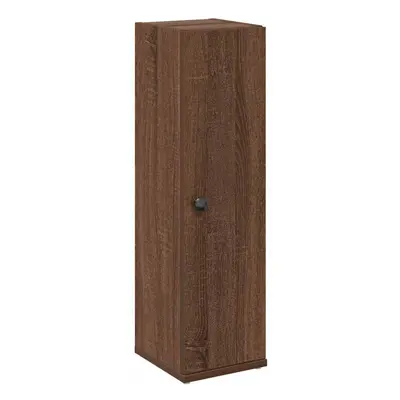 (brown oak) vidaXL Bathroom Cabinet with Roll Holder Concrete Grey 20.5x22x72 cm