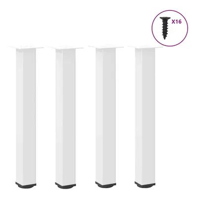 (white, cm (80 mm)) vidaXL Coffee Table Legs Desk Legs Furniture Legs Bar Stand DIY pcs Steel