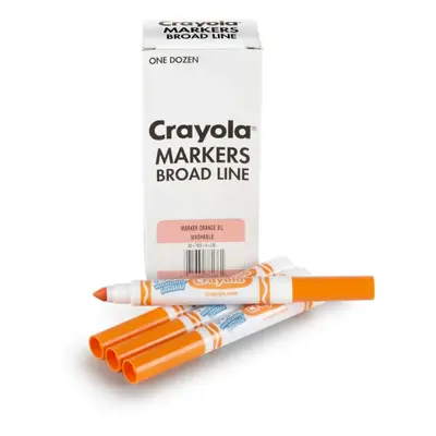 Crayola Washable Markers - Orange (12ct) Kids Broad Line Markers Bul