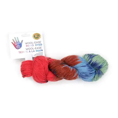 Lion Brand Yarn WoolEase Hand Dyed Yarn Cherry Firecrac