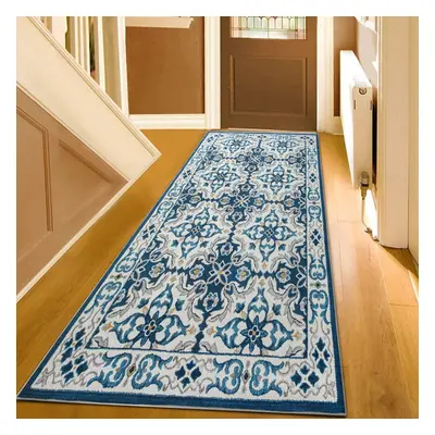 (80x300 cm, LUNA- PRINTED RUG) Modern Non-Slip Rugs Printed Geometric Carpet Mat