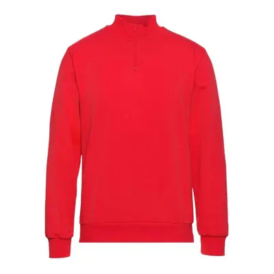 Moschino Quarter Zip Tape Logo Red Sweater