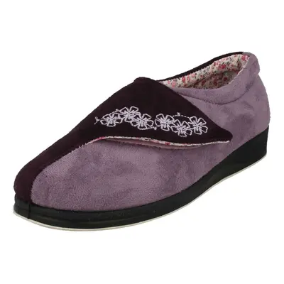 (UK 4, Lilac/Purple (Purple)) Ladies Padders Wide Fitting Memory Foam Slippers Hug - EE Fit