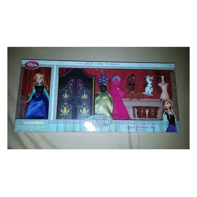 Disney Frozen Anna Mini Doll Wardrobe Play Set 1/2" Doll With Olaf