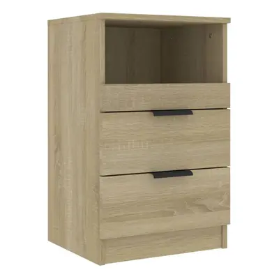 (sonoma oak, 1) vidaXL 1/2x Bedside Cabinet Engineered Wood Home End Side Table Multi Colours