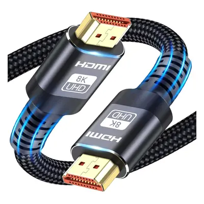 8K HDMI Cable 2.1, 6M Ultra HD Cable High-Speed Lead 48Gbps, HDMI Cables (8K@60Hz 7680x4320, 4K@