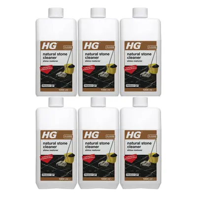 6 x HG Natural Stone Cleaner Shine Restore Product - Litre