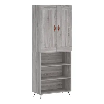 (grey sonoma, shelves) vidaXL Highboard Sideboard Tall Storage Cabinet Side Cabinet Engineered W