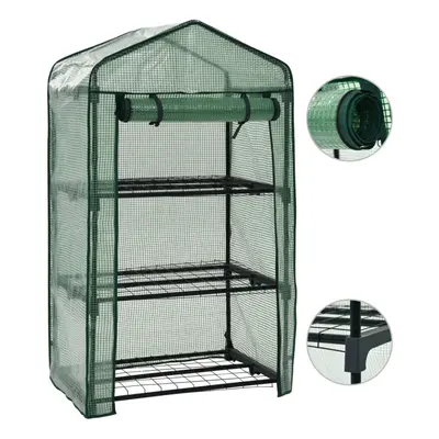 vidaXL 3-Tier Mini Greenhouse Mini Outdoor Garden Hobby Walk-in Warm House