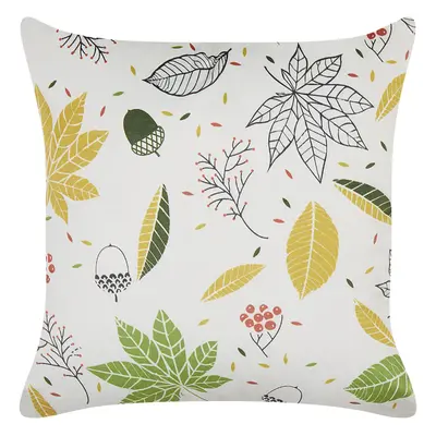 Throw Cushion MULLEIN Velvet x cm Multicolour Plant Pattern