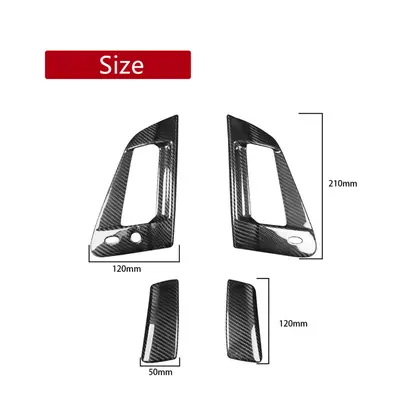 Real Carbon Fiber Exterior Door Handle Cover For Nissan 370Z Z34 LHD Only