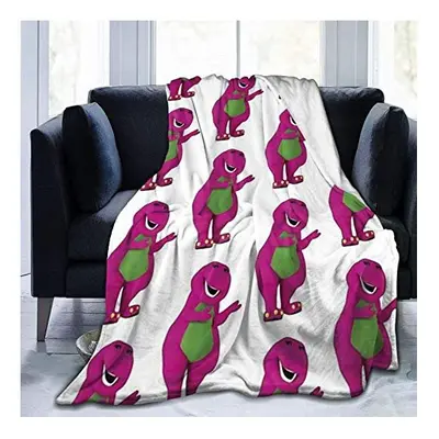 Jupsero Throw Blanket Barney The Dinosaur Ultra Soft Lightweight Blanket Flannel Throw Blanket50