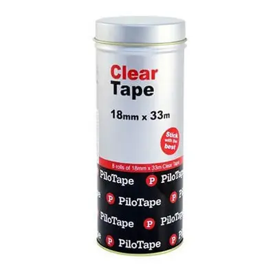 (18mmx33m) Pilotape Clear Tape (8 rollspk)