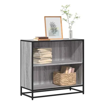 vidaXL Book Cabinet Grey Sonoma 80x35x76 cm Engineered Wood bookcase