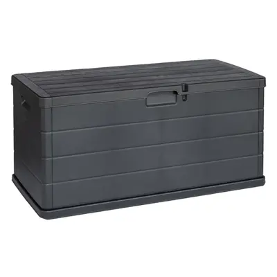 idooka Large 340L Plastic Outdoor Garden Storage Box Dark Grey