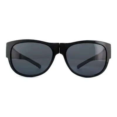 Polaroid Suncovers Fitover Sunglasses PLD 9008/S C3 Black Grey Polarized