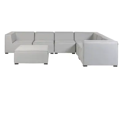 Corner Sofa with Ottoman AREZZO Light Grey