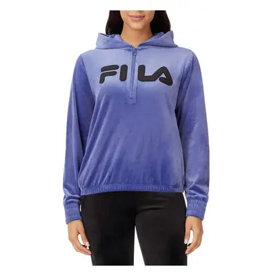 Fila Womens Velour Quarter Zip Hoodie (Marlin Medium)