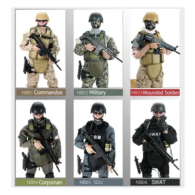 12inch 300mm 1/6 Uniform Military Army Soldier Set Model SWAT SDU Combat Game Action Figure Toys