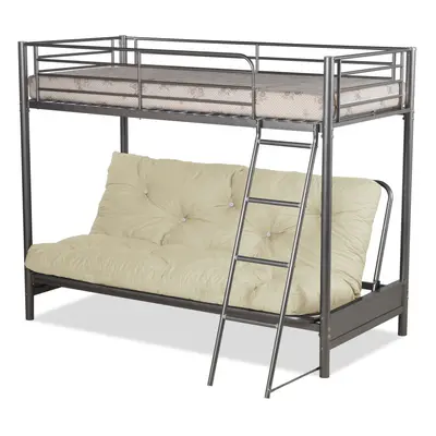 (Cream) Humza Amani Filton Futon Bunk Bed & Futon Mattress