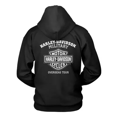 Harley-Davidson Military Hooded Pullover Sweatshirt - Handmade Willie