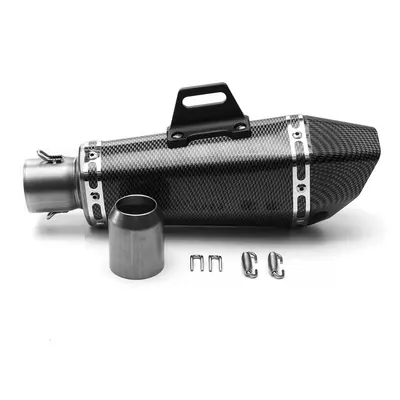 (Full carbon grain) 36mm-51mm Motorcycle Aluminum Full Exhaust Muffler Pipe System Universal