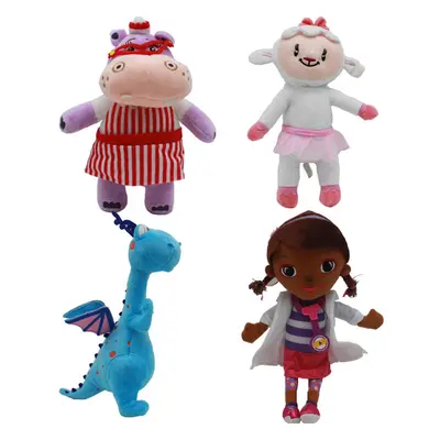 4pcs Doctor Doc McStuffins Muffin Hippo Plush Toy Doll 30cm