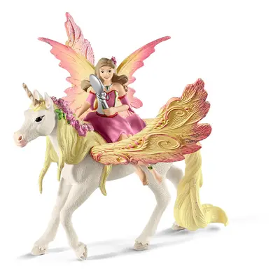 Schleich bayala Fairy Feya and Pegasus Unicorn Figurine Playset - Realistic Enchanting Fantasy M