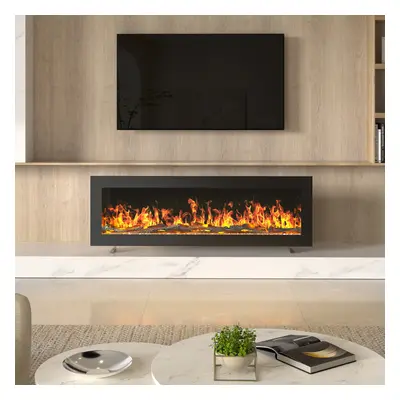 40 Inch 1800W Modern Recessed Electric Fireplace With Remote Control