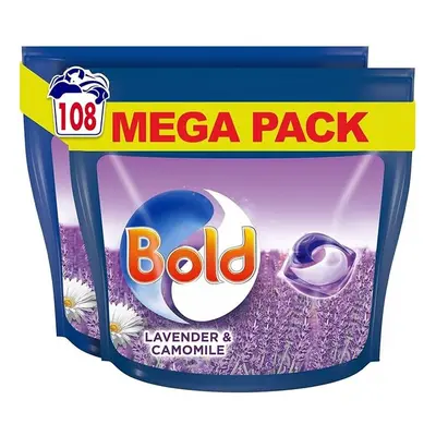 Bold All in PODS Washing Liquid Laundry Detergent Tablets Capsules 108Washes x 2Lavender & Camom