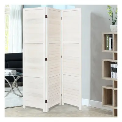 (White, Panels) Folding Room Divider Privacy Screen Wall Partition