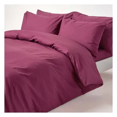 Homescapes Single Plum Egyptian Cotton Duvet Cover Set TC