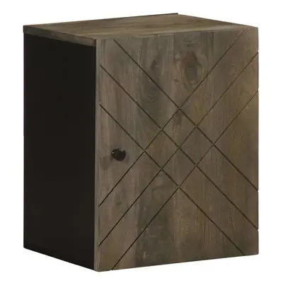 vidaXL Wall-mounted Bathroom Cabinet Black 38x33x48 cm Solid Wood Mango