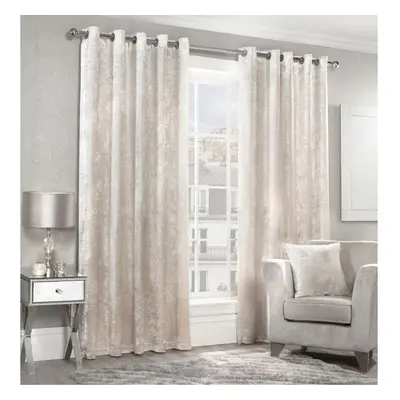 (90" x 72") Luxury Crushed Velvet Eyelet Curtains