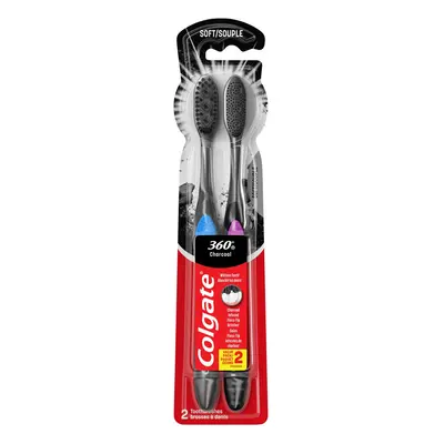 Colgate Charcoal Toothbrush Adult Soft Toothbrushes Pack