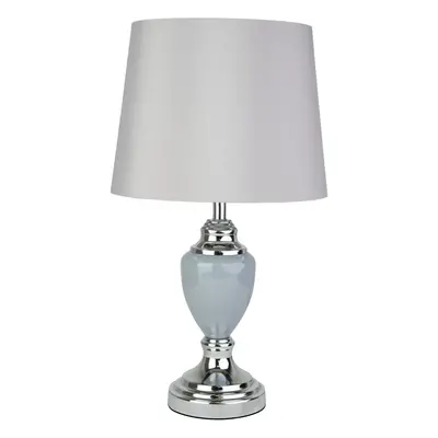 Hepburn Small Ceramic Table Lamp with Matching Shade - Modern Grey