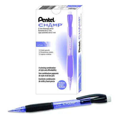 Pentel Champ Automatic Pencil 0.7mm Violet Barrel Box of (AL17V)