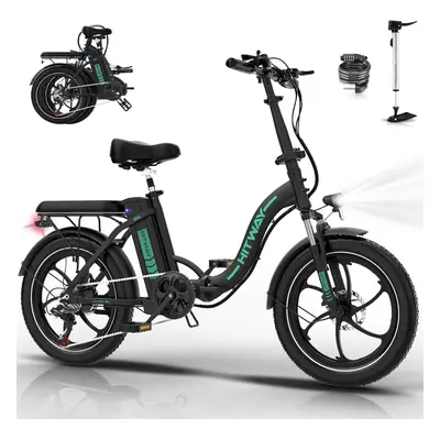 HITWAY BK6SL Electric Bike 20X3.0 E bike, 36V/13Ah Battery Electric Bicycles, 50-100KM, 250W Mot