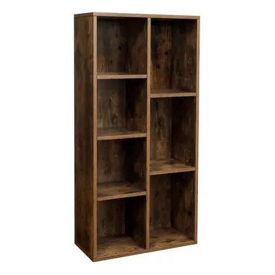 VASAGLE Bookcase, Kid's Bookshelf with Compartments, Freestanding Storage Unit for Decor, in Liv