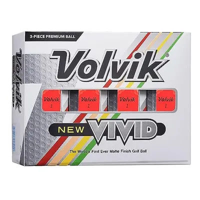 Vivid Golf Balls: Matte Red, Dozen