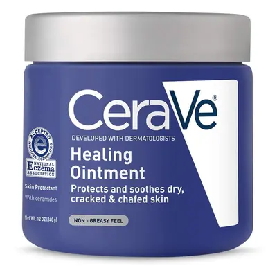 CeraVe Healing Ointment with Petrolatum Ceramides for Protecting and Soothing Cracked, oz