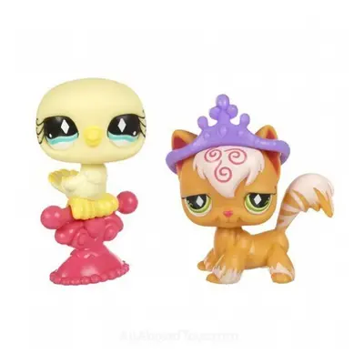 Littlest Pet Shop Pet Pairs Orange Cat & Yellow Dove