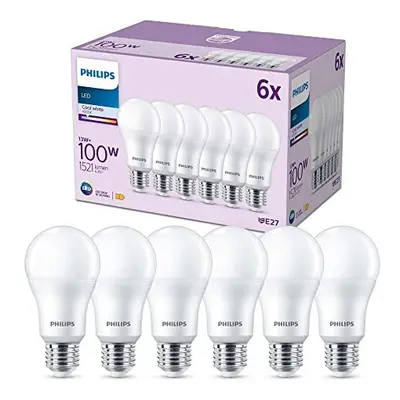 Philips LED Frosted A67 Light Bulb Pack [Cool White 4000K - E27 Edison Screw] 100W, Non Dimmable