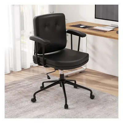 Home Office Small Desk Chair with Adjustable Height Wheels