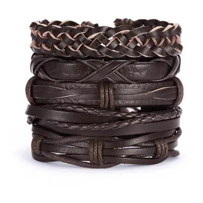 Hiji knitting handmade men's leather bracelet diy set series