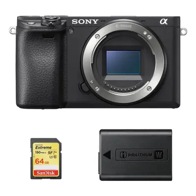 SONY A6400 Body Black + 64GB SD card + NP-FW50 Battery