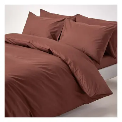 Homescapes Single Chocolate Brown Egyptian Cotton Duvet Cover Set TC